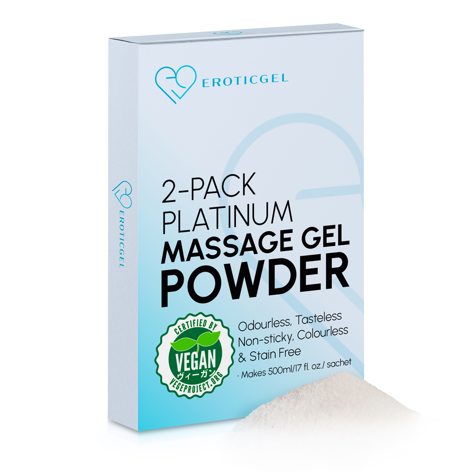 EROTICGEL «Platinum Massage Gel Powder» Travel Pack, japanisches Massagegel-Pulver aus natürlichen Inhaltsstoffen, 2x5g (4)